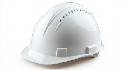 Fototapeta premium White Hard Hat Isolated on White Background