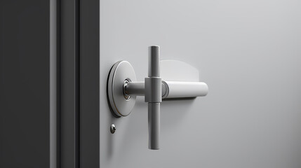 Close-up of a matte white kitchen cabinet door with a fingerprint-resistant finish,
