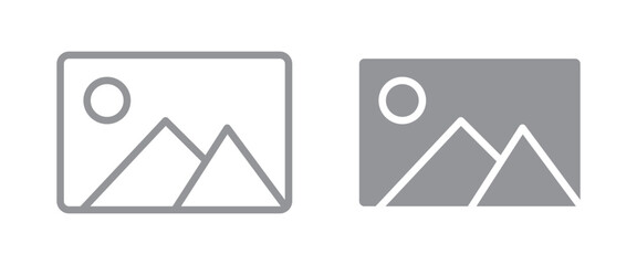 Image not an available icons set in black filled and outlined style