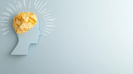 Creative Representation of Paper Brain with Light Rays