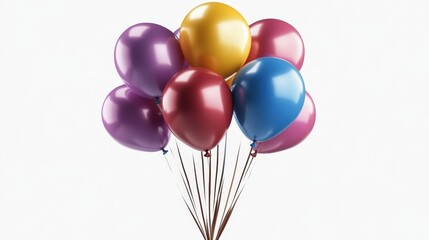 Vibrant balloons in various colors bring a festive touch. Perfect for birthday celebrations party decorations or festive announcements.