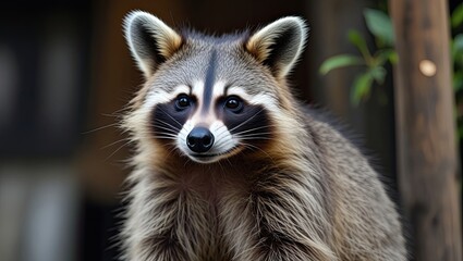 Naklejka premium A beautiful Racoon