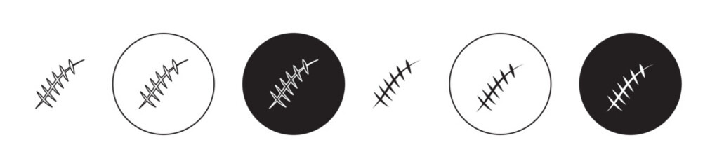 Scar icons collection in black and blue colors