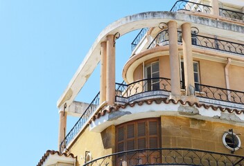 building with columns on the terrace