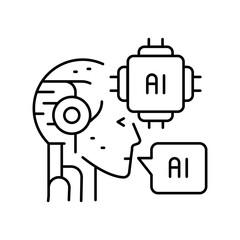 AI Agents lline icon.