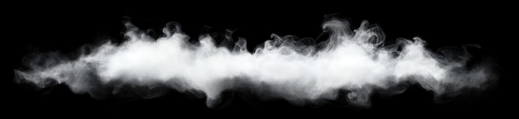 A white smoke effect on a black background, perfect for adding an ethereal and mysterious touch to your designs