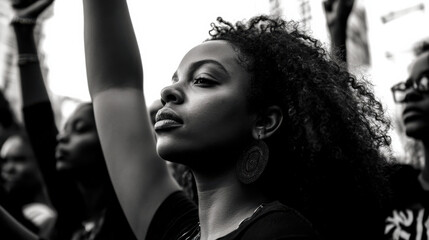 Woman leading in solidarity on Brazil’s Black Consciousness Day