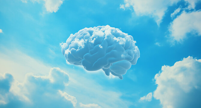 A cloud shaped like the human brain
