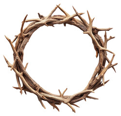 PNG Crown of thorns wood sacrificial iconography.