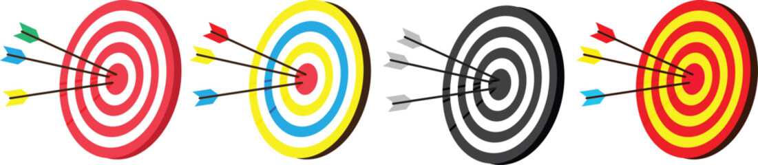 target and arrow icon. Goal achievement concept. vector eps10