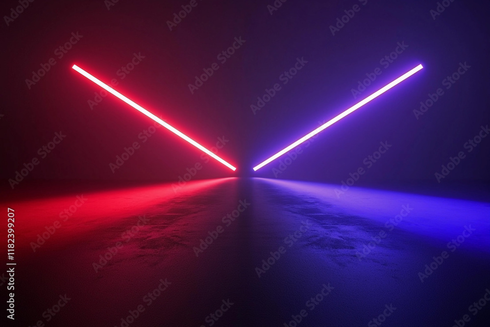 Aufkleber intersecting lasers create a stunning visual