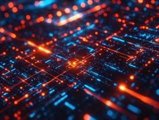 Obraz premium artificial intelligence network visualization with glowing neural connections and digital brain interface - futuristic technology concept for machine learning