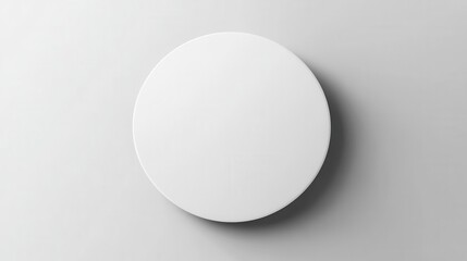 clean isolated white round paper sticker label template with realistic shadow and smooth edge detail for product packaging or branding design