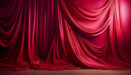 Fototapeta premium crimson abstract cloth material history and texture curtain theater