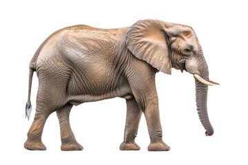 Fototapeta premium Large African Elephant isolated on white background PNG
