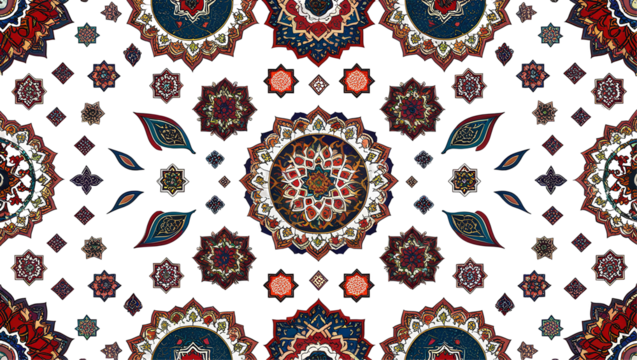 Islamic Motifs and Patterns isolated on transparent background