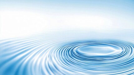 Abstract Blue Water Ripples Circular Pattern Background