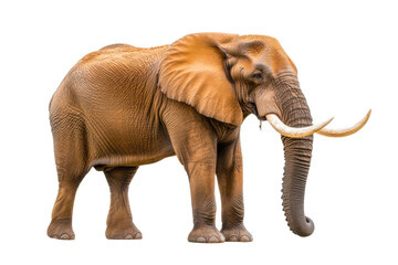 Obraz premium Large African Elephant isolated on white background PNG