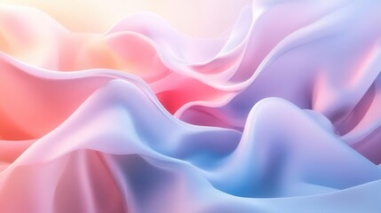 dreamy 3d abstract background with soft flowing pastel colors creating gentle waves and organic shapes in contemporary style