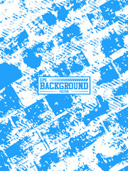 blue background tire marks