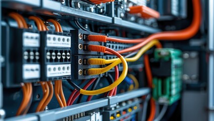 Intricate Close-up of Colorful Circuit Wiring and Components