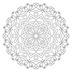 Exquisite Mandala Coloring Page – Intricate Design for Relaxation and Mindfulness