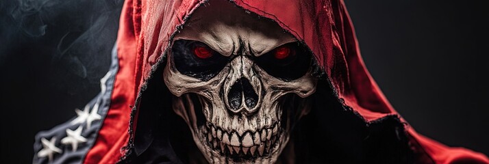  grim reaper and american flag 