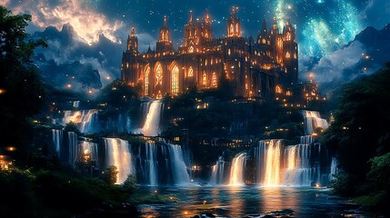 Ancient Wizard's Tower in a Mystical Forest