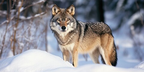 Obraz premium gray wolf 