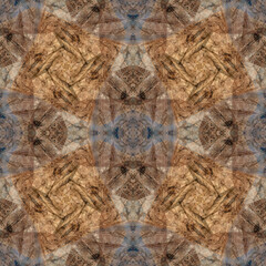 Earth tone and blue abstract.