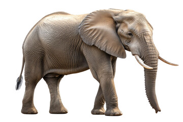 Obraz premium Large African Elephant isolated on white background PNG