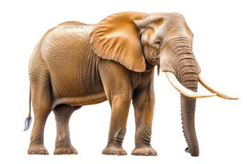 Obraz premium Large African Elephant isolated on white background PNG