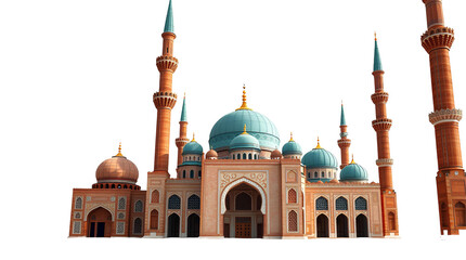 Photo of Mosque and Minaret isolated on transparent background 