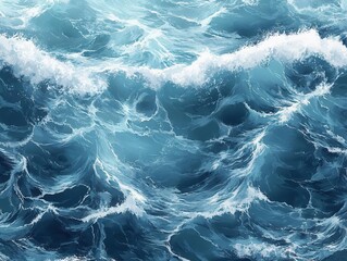 Fototapeta premium crystal clear ocean water surface cut out with natural wave patterns and transparent qualities for design element usage