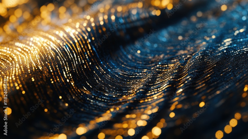 Poster luxurious golden glitter patterns elegant background abstract art vibrant and smooth macro view rich