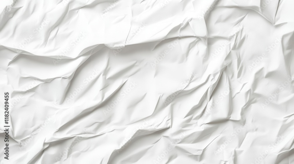 Aufkleber minimalist white paper texture background with elegant wrinkles and delicate creases creating subtle