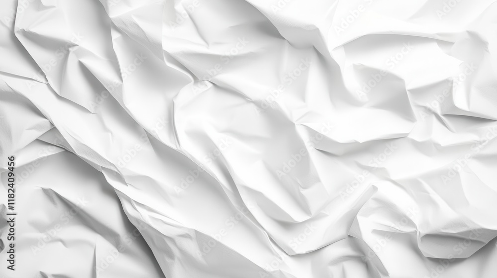 Aufkleber minimalist white paper texture background with elegant wrinkles and delicate creases creating subtle