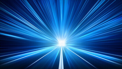 a vibrant blue burst of light radiating outward growing a dynamic and lively atmosphere