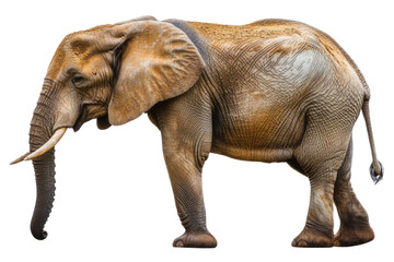 Obraz premium Large African Elephant isolated on white background PNG