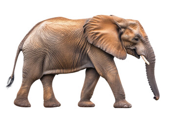 Fototapeta premium Large African Elephant isolated on white background PNG
