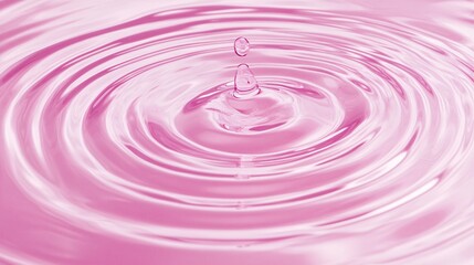 Pink Water Drop Ripples Abstract Background