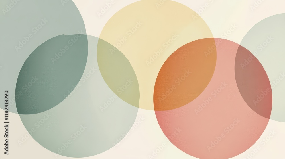 Poster exploring minimalist concentric circles art digital design abstract colorful modern creative express