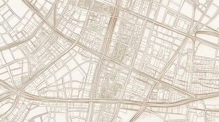 Abstract sepia city map aerial view.