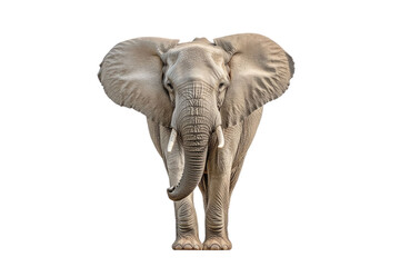 Fototapeta premium Large African Elephant isolated on white background PNG