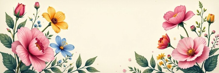 Delicate flower arrangements with Art Nouveau flair and pastel colors, botanical, ornate, abstract