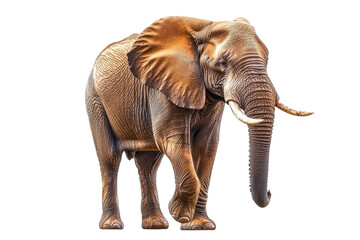 Fototapeta premium Large African Elephant isolated on white background PNG