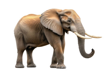 Obraz premium Large African Elephant isolated on white background PNG