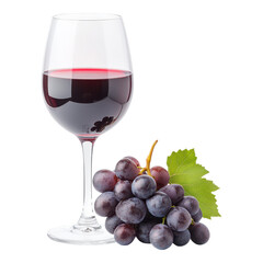 Red wine glass with grapes home bar photography elegant settings close-up beverage taste