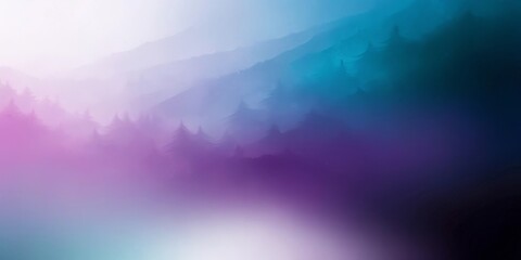 Fototapeta premium Dreamy Purple Teal Misty Mountain Landscape Background
