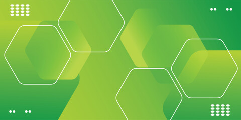 Abstract Vector elegant green presentation background. Abstract pattern hexagon texture. Vector illustration for brochure, business card, cover, poster, portfolio, flier, banner